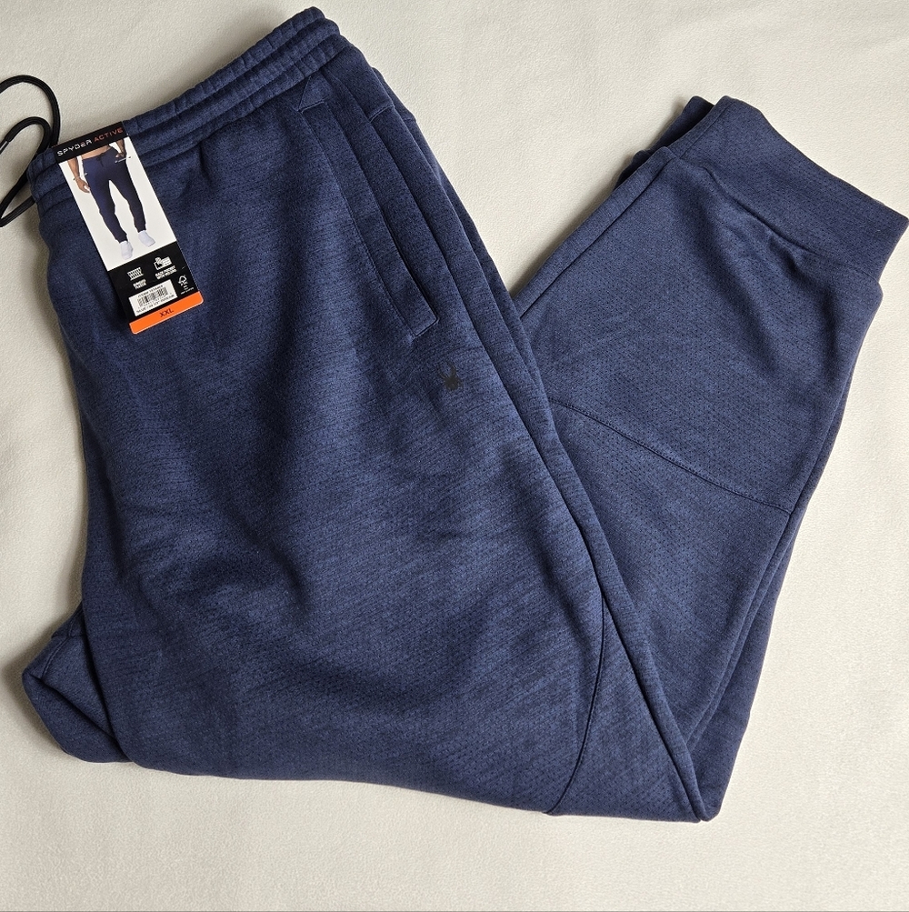 Spyder Active Men's Blue Joggers, Size XXL
